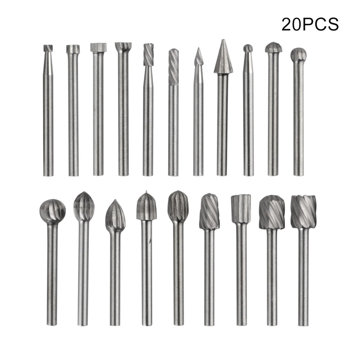 CRESTIN- 20 Pcs For Dremel Diamond Burr Bits Drill Set Rotary Multi Tool Accessories Kit*