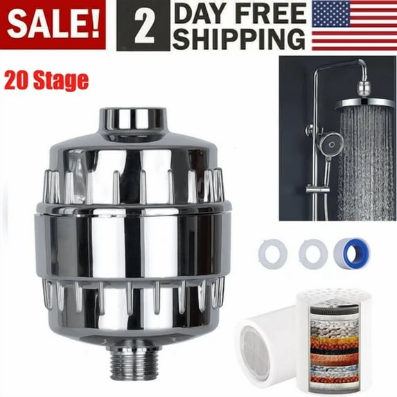 CRESTIN- 20 Stage Shower Head Filter Purifier With Filter For Hard Water Softener