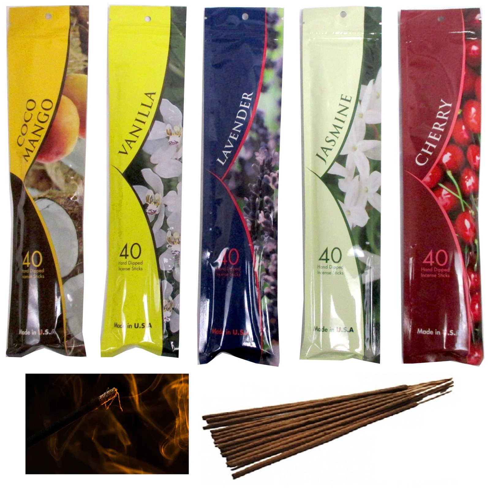 CRESTIN- 200 Premium Incense Sticks Assorted Scents Fragrance Yoga Meditation
