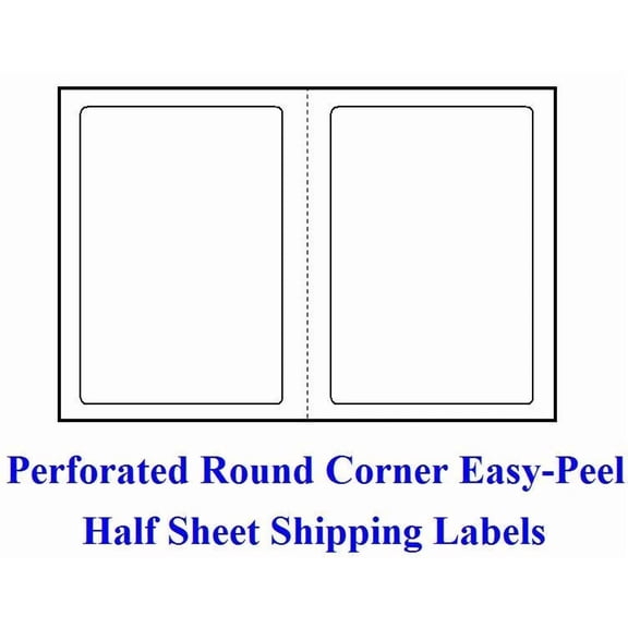 CRESTIN- 200 Self Adhesive Round Corner Shipping Labels 8.5 X 5.5 Half Sheet Ebay Ups
