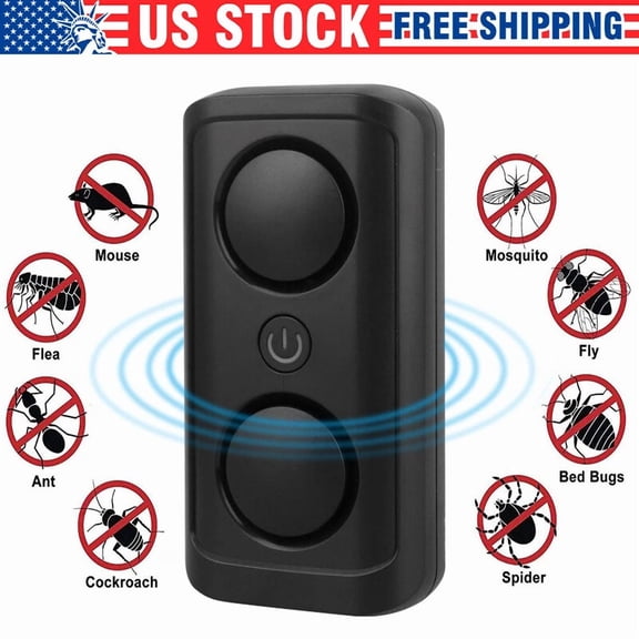 CRESTIN- 2025 Ultrasonic Pest Repeller Control Electronic Repellent Bug Mice Rat Reject