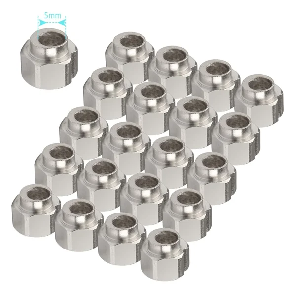 CRESTIN- 20Pcs 3D Printer Eccentric Nut, Spacer Nut Ender Silver