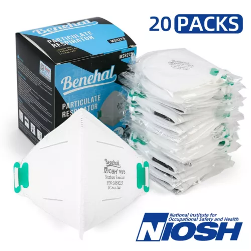 CRESTIN- 20Pcs Medical N95 Masks Particulate Respirator Protective Face Mask Disposable