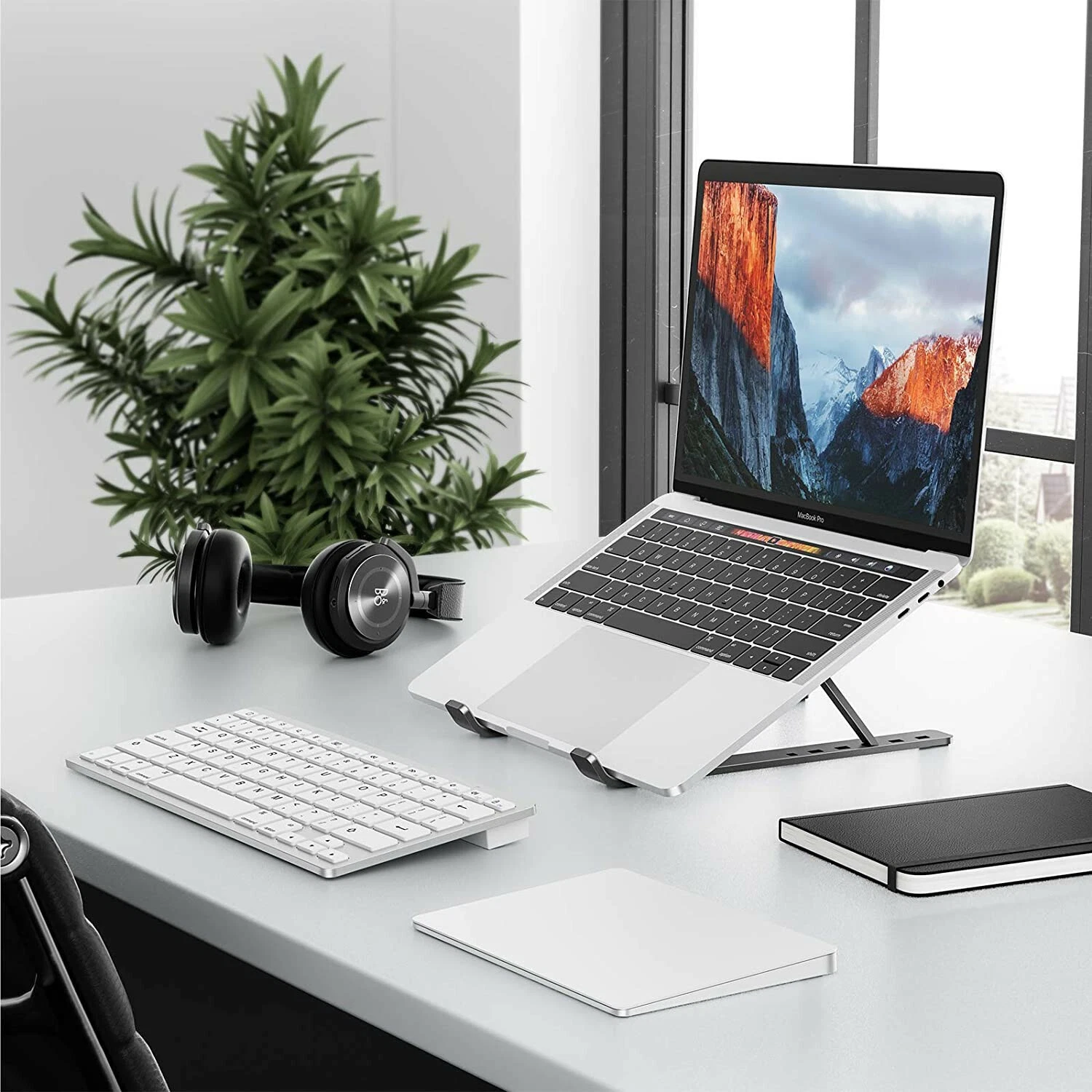 CRESTIN- 2247 Laptop Stand Adjustable Aluminum Tablet Holder Fold Portable Desktop Riser