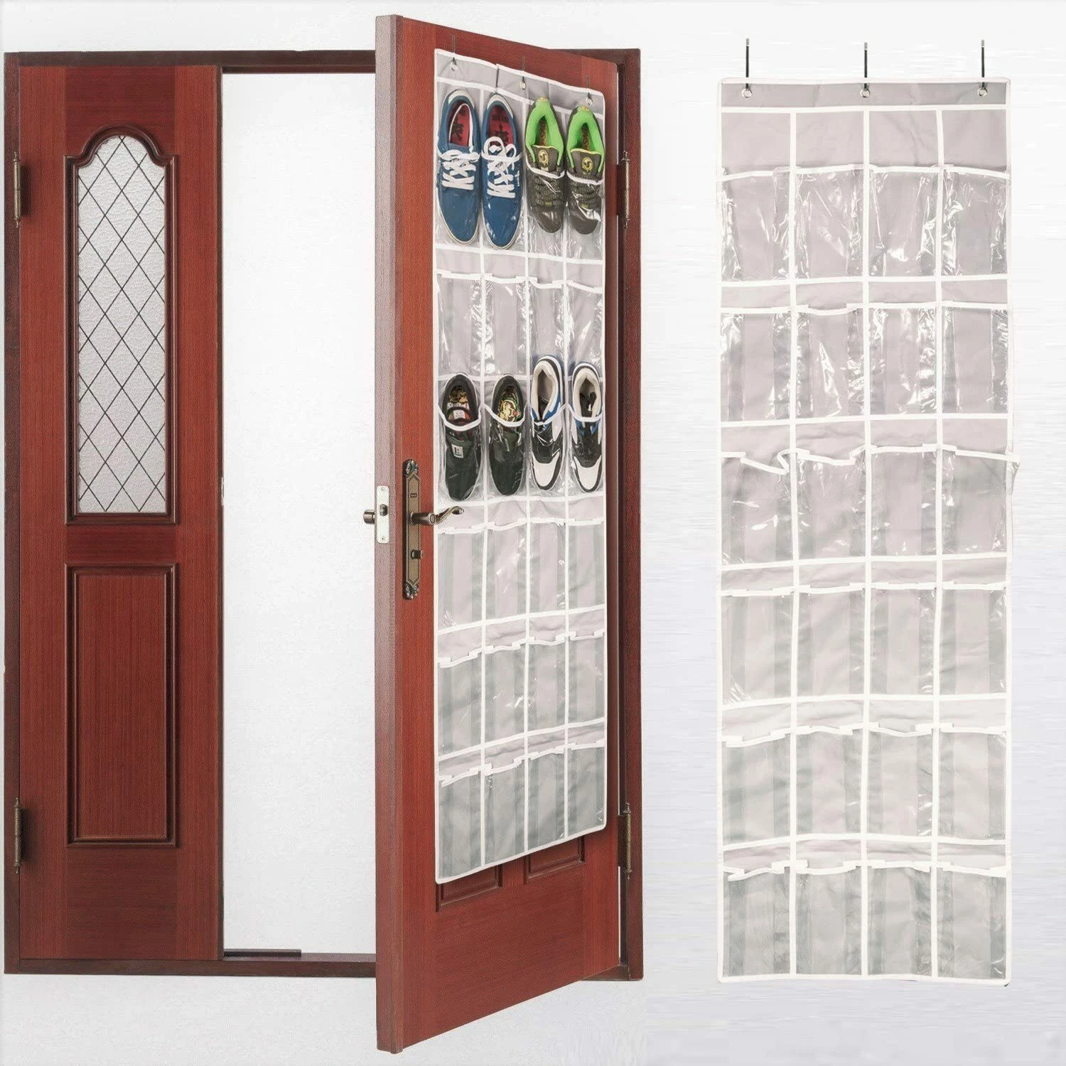 CRESTIN- 24 Over The Door Shoes Organizer Rack Hanging Storage Holder Hanger Bag Closet