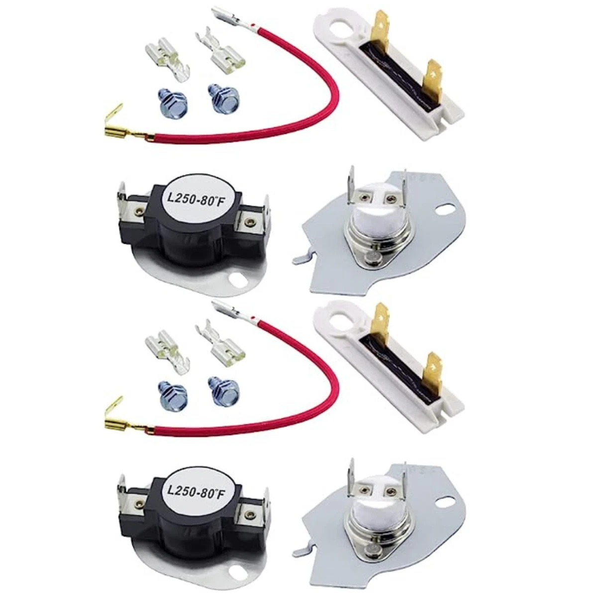 CRESTIN- 279816 & 3392519 Dryer Thermal Cut Out Kit &Fuse For Whirlpool, Sears, 2-Pack