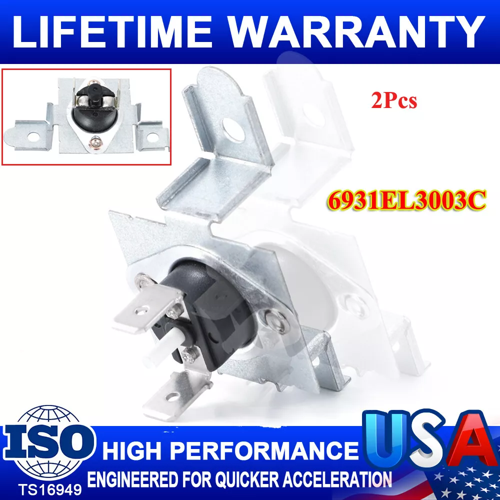 CRESTIN- 2Pack 6931El3003D For Lg Dryer Thermostat Thermal Fuse New Ps3530485 Ap4440975