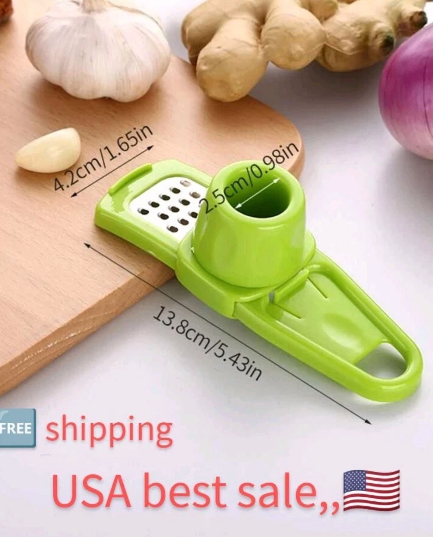 CRESTIN- 2Pc Multifunctional Garlic Maker, Ginger Grinder, Household Kitchen