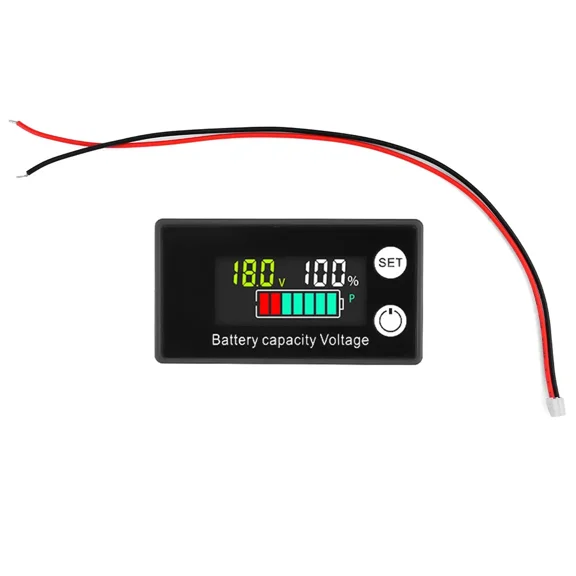 CRESTIN- 2Pcs Dc 8V-80V Battery Capacity Indicator Voltmeter Voltage Meter Monitor Gauge