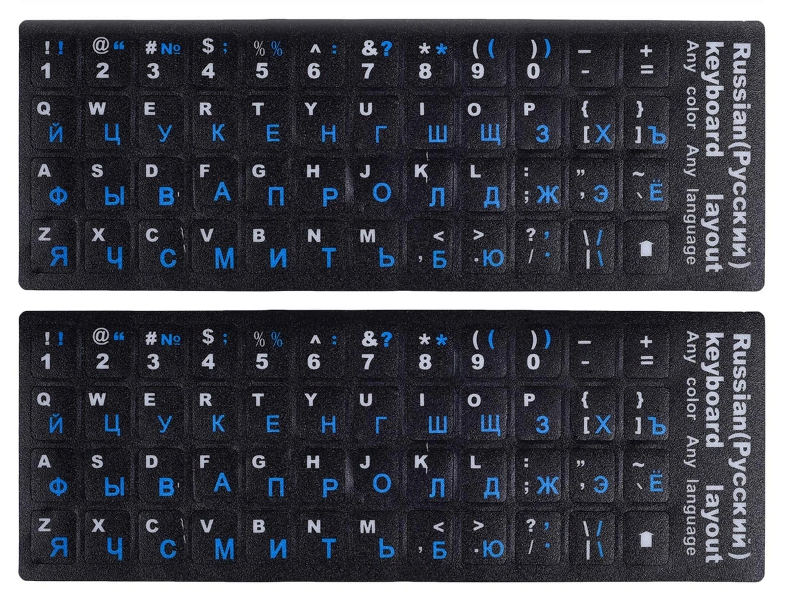 CRESTIN- (2Pcs Pack) Russian Keyboard Stickers, Keyboard Letters Replacement Stickers ...
