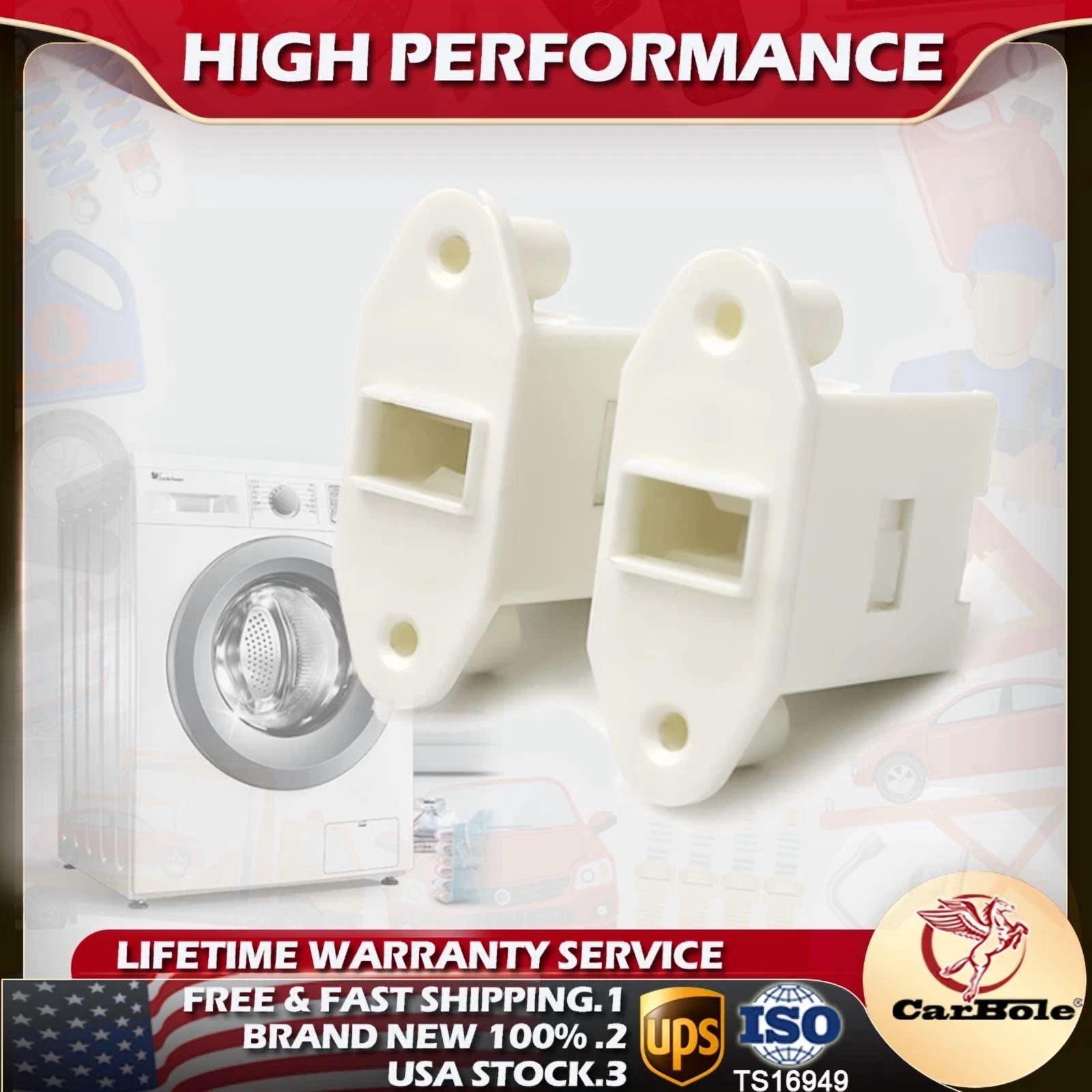 CRESTIN- 2Pcs Washer Door/Drawer Pedestal Latch 137006200 For Electrolux Frigidaire