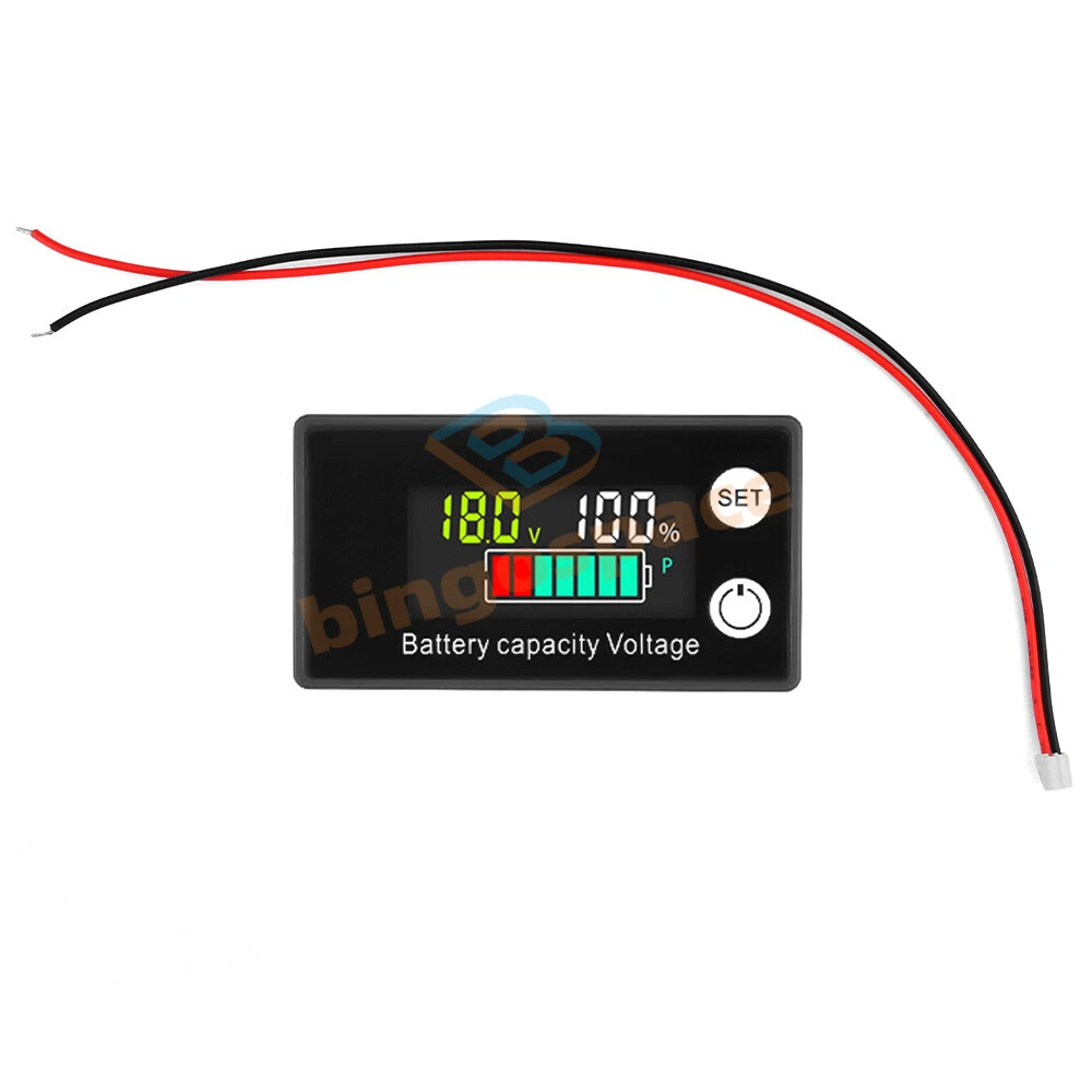 CRESTIN- 2X 6133A Lcd Voltage Meter Dc8V-100V Voltmeter Battery Power Dual Display Us