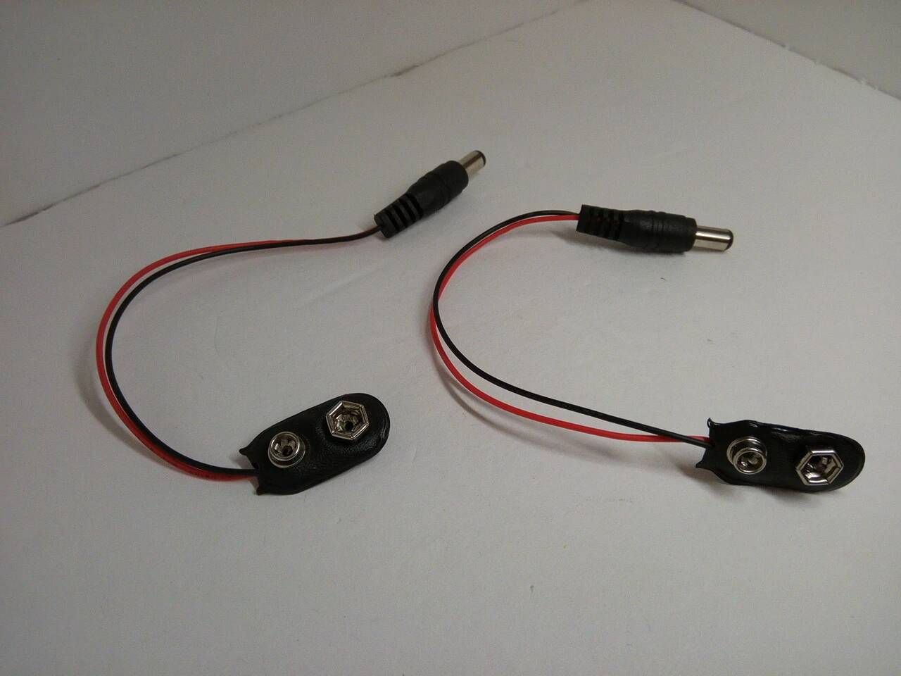 CRESTIN- 2X 9V Battery Connection To Dc 5.5X2.1Mm Power Cable Adapter Wire For Arduino
