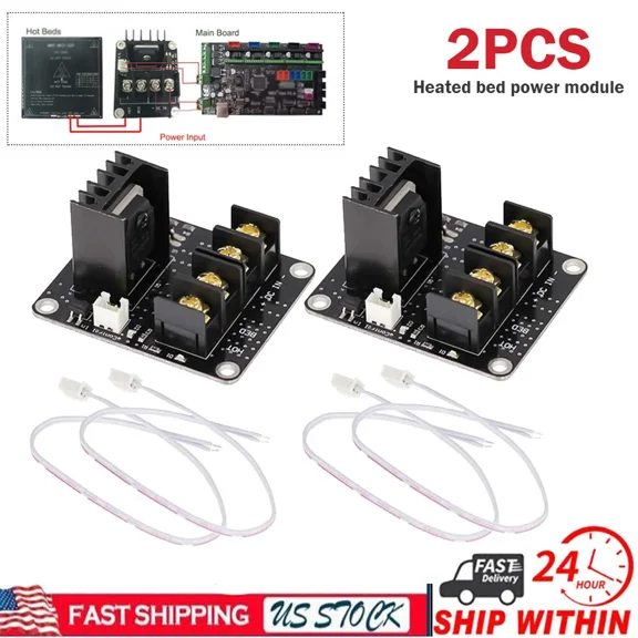 CRESTIN- 2X Mosfet High Current Load Hot Bed Module 3D Printer Power Expansion Board 24V