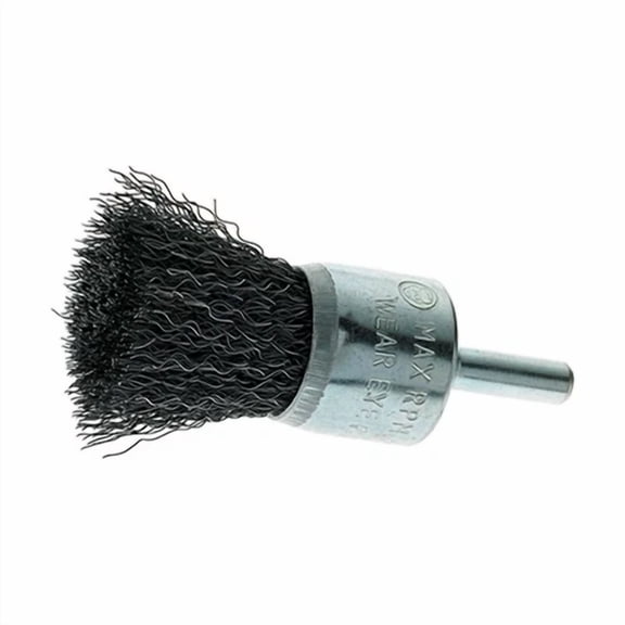 CRESTIN- 3/4" Crimped Wire End Brush Carbon Steel With 1/4" Shank Die Grinder Or Drill