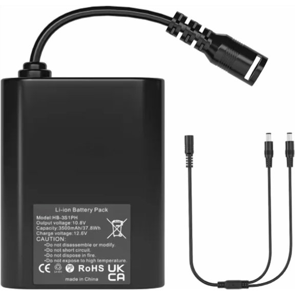 CRESTIN- 3.5Ah Battery Pack Wirh Cable For Heated Heating Blanket Poncho Shawl Wrap Throw