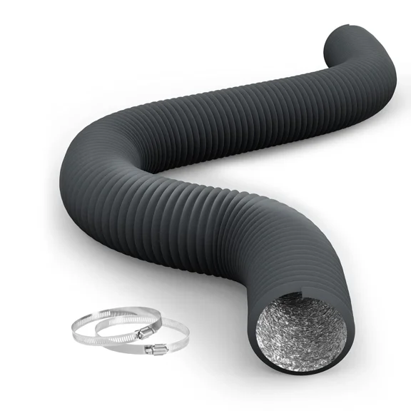 CRESTIN- 3 Inch 8Ft Non-Insulated Air Aluminum Ducting For Heating Cooling Ventilation