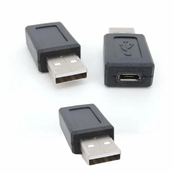 CRESTIN- 3 Pack Usb 2.0 Male To Micro Female Adapter 5 Pin Type A B Plug...