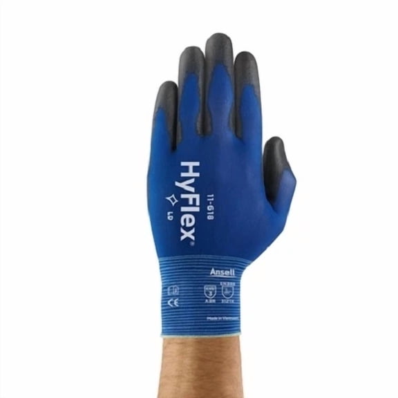 CRESTIN- 3 Pair Ansell Hyflex 11-618 Polyurethane Coated Precision Glove Size 7