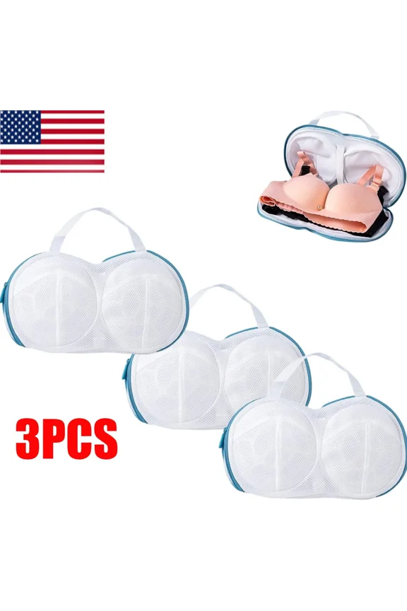 - 3 Pcs Bra Washing Bags, Underwear Brassiere Laundry Mesh For Lingerie Delicates