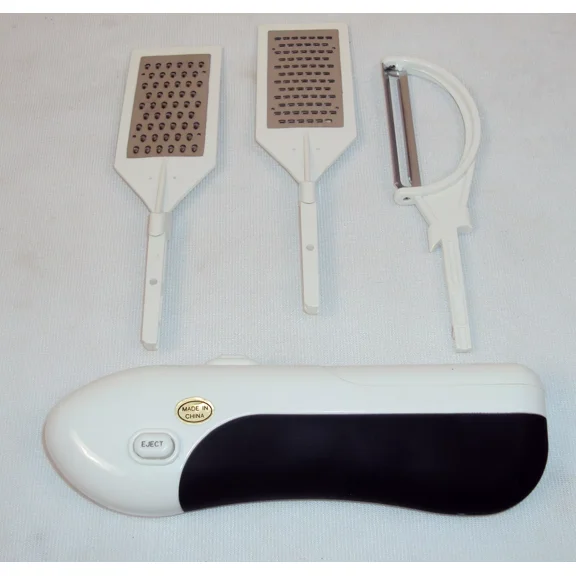 CRESTIN- 3 Piece Kitchen Multi-Tool ~ Battery Operated Peeler, Grater, & Zester Free Ship