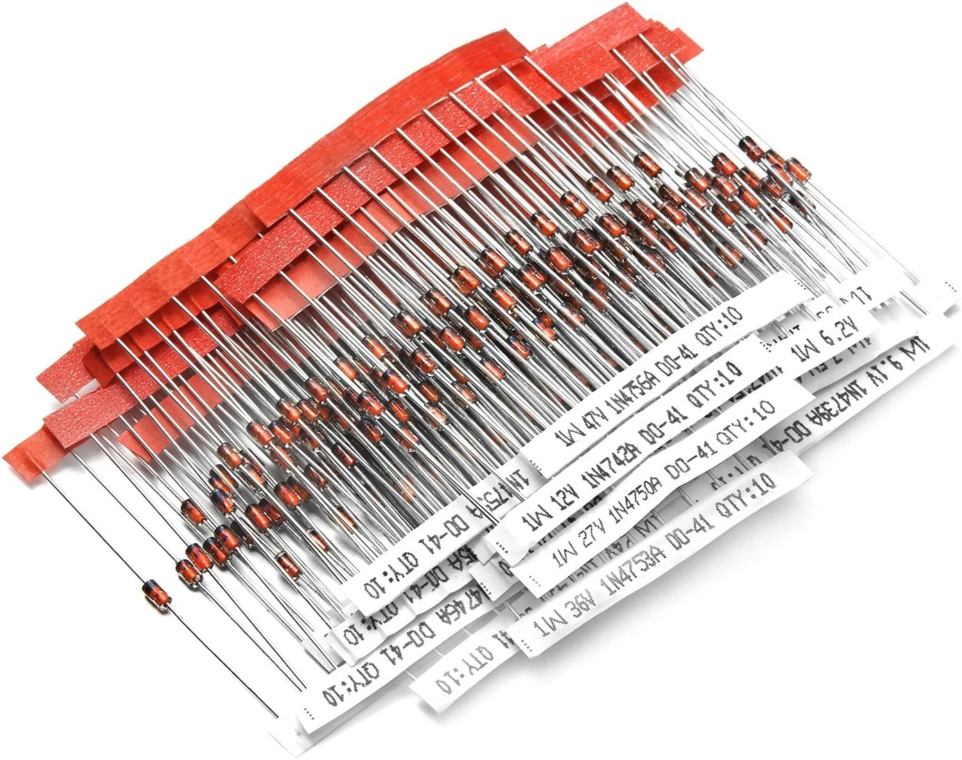 CRESTIN- 30 Values 300Pc 1W Zener Diode Assorted Kit (3V 3.3V 3.6V 3.9V 4.3V 4.7V 5.1V...