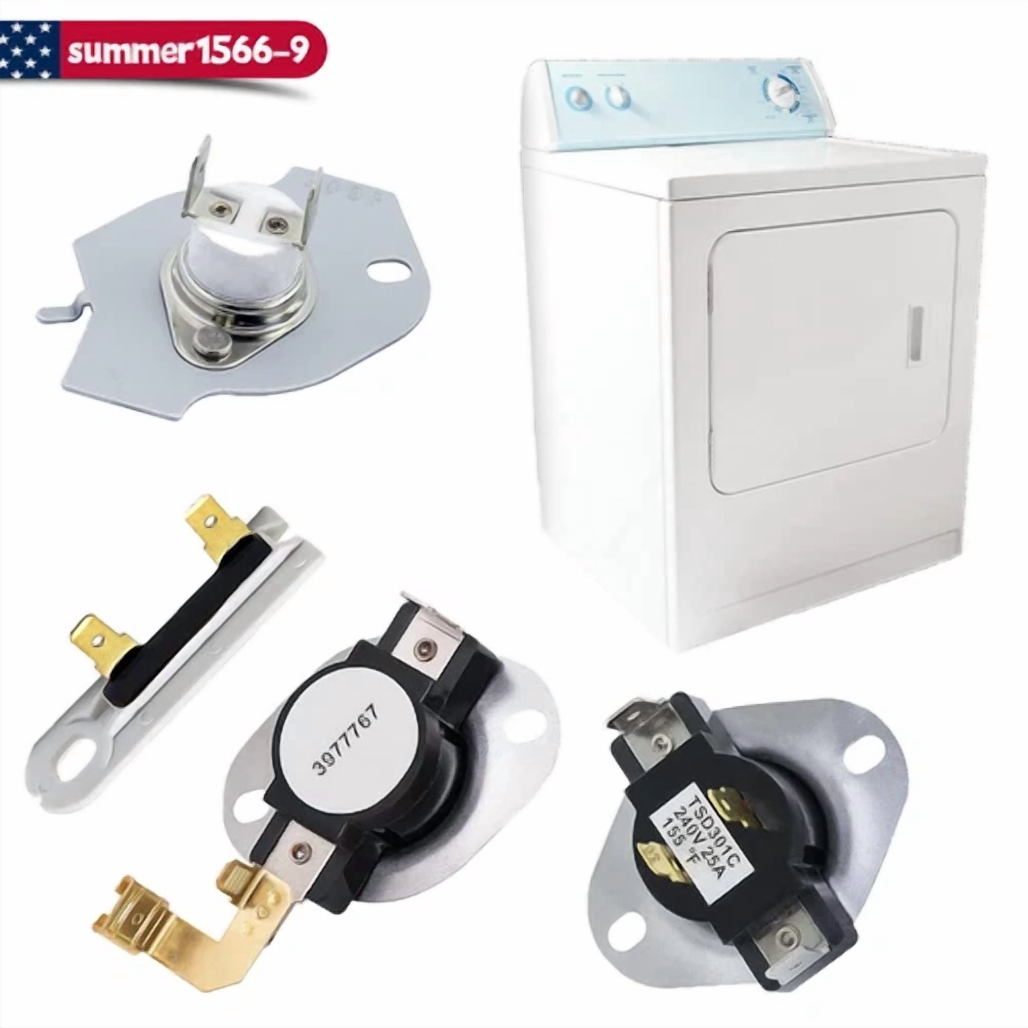 CRESTIN- 3977767 Dryer High Limit Thermostat Wp3977767, Ap6009043, Ps11742185