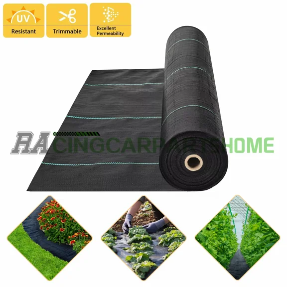 CRESTIN- 3Ft X 50Ft Weed Barrier Fabric Woven Ground Weed Cover 3.2 Ounce Landscape