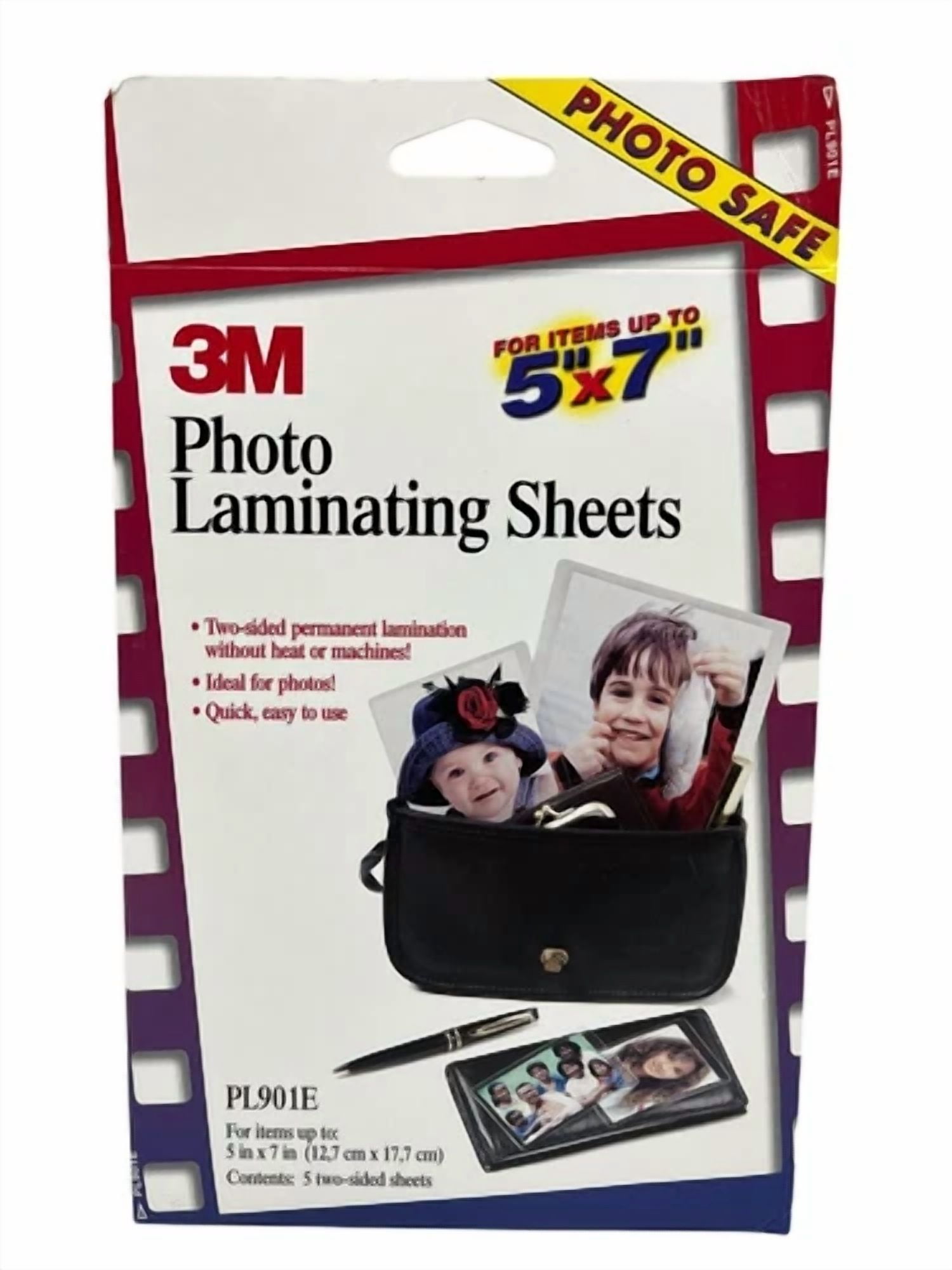 CRESTIN- 3M Photo Laminating Sheets 5 Two-Sided For Items Up To 5 X 7 In Pl901E Sealed
