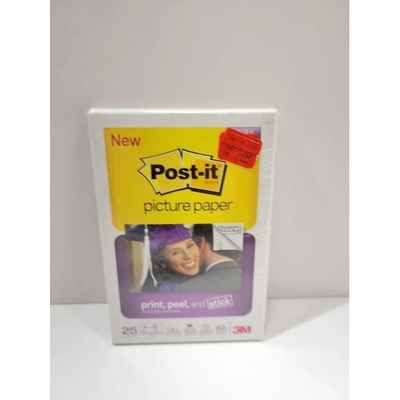 CRESTIN- 3M Post It Picture Paper 25 Sheets 4 X 6 In New Sealed For Inkjet Printer 7.5Mil