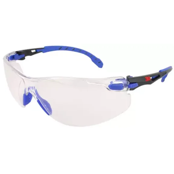 CRESTIN- 3M Solus Safety Glasses With Blue Temples And Clear Anti-Fog Lens