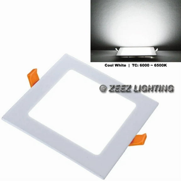 CRESTIN- 3W 2.75-Inch Square Cool White Led Recessed Ceiling Panel Light Slim Pot Fixture