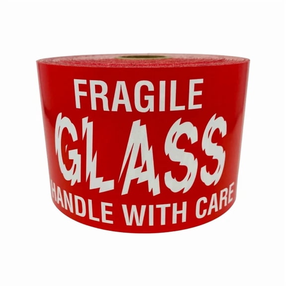 CRESTIN- 3X5-Inch Fragile (Broken) Glass Handle With Care Labels 300 Adhesive Stickers
