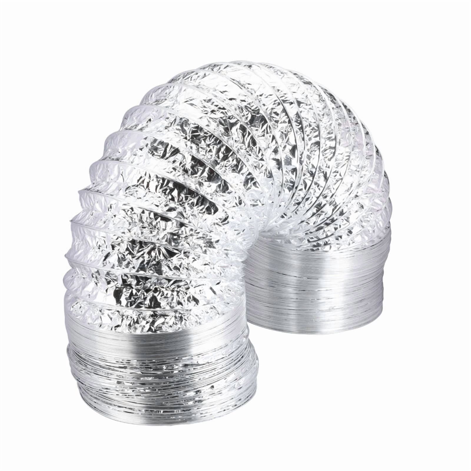 CRESTIN- 4" 8Feet Aluminum Flexible Dryer Vent Hose Air Ducting Non-Insulated For Exhaust