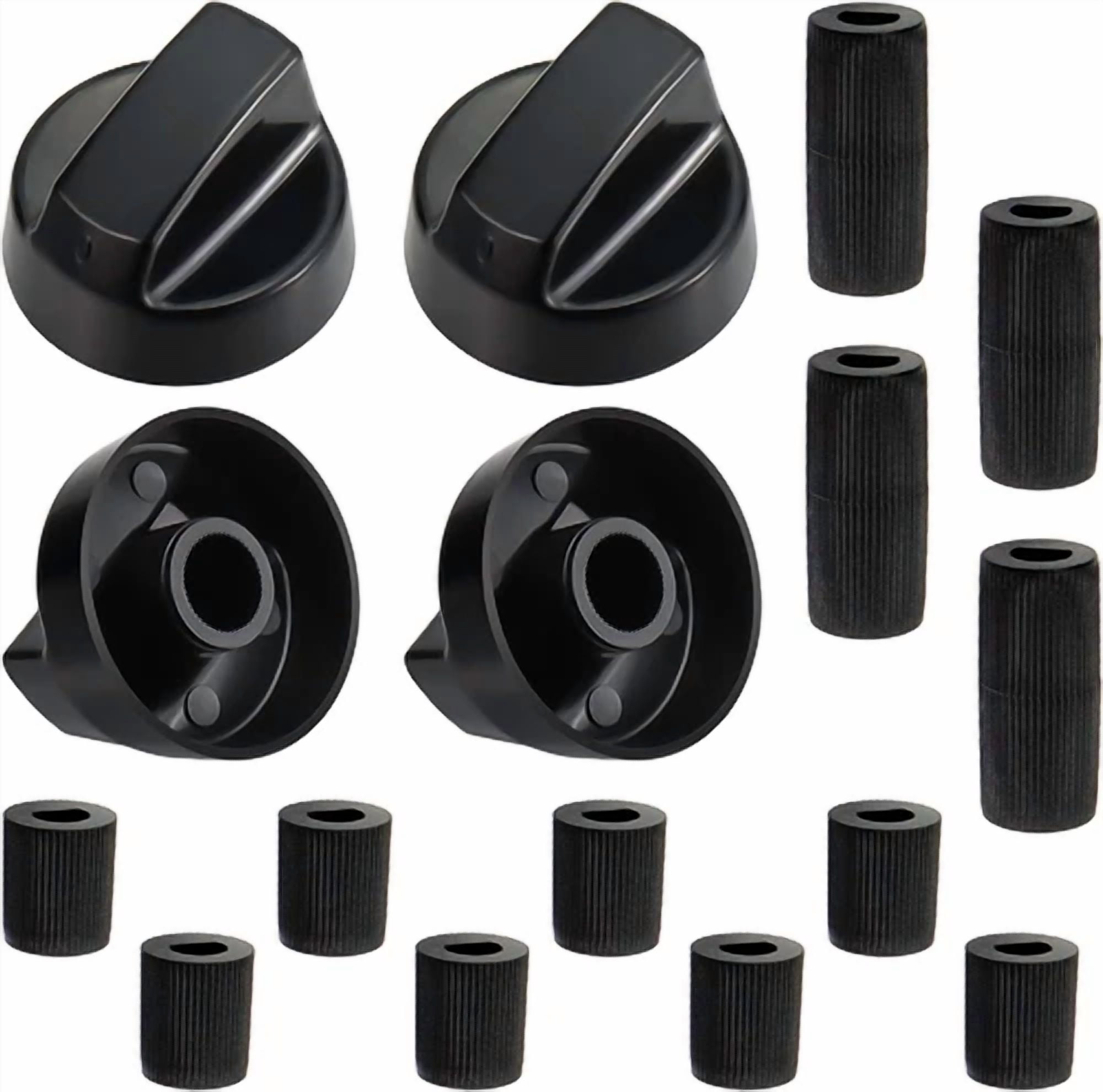 CRESTIN- 4 Pack Universal Stove Control Knobs Wide Application For Oven Range And Cooktop