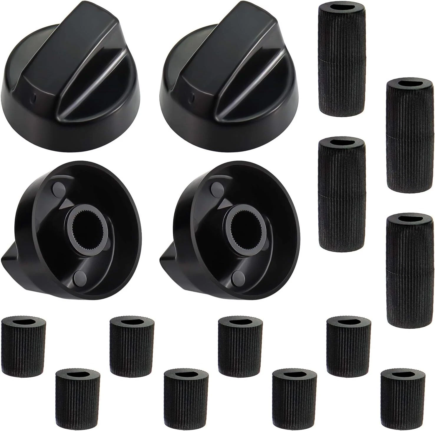 CRESTIN- 4 Pack Universal Stove Knobs For Oven Stove Range And Cooktop
