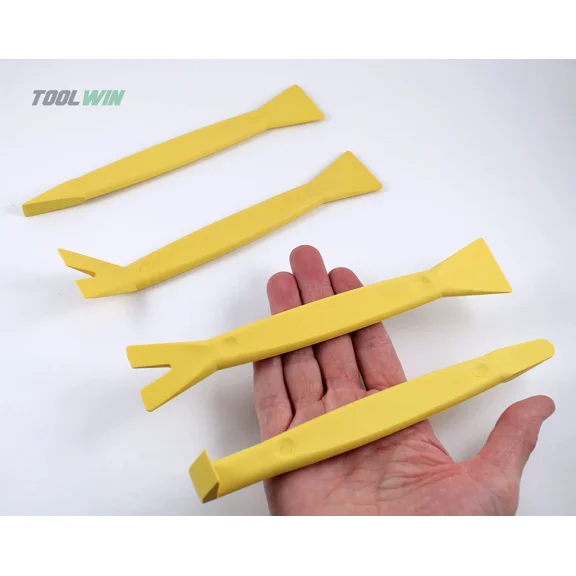 CRESTIN- 4Pc Nylon Pry Bar Set Dash Panel Plastic Trim Molding Remover Car Panel Puller