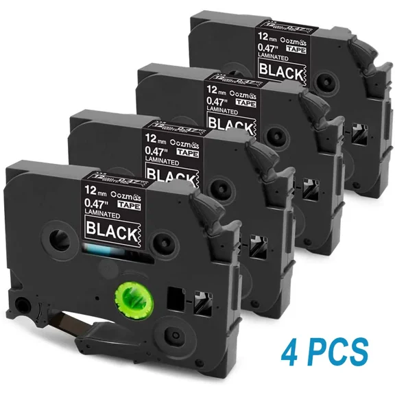 CRESTIN- 4Pcs Compatible Brother Tze-335 Label Maker P-Touch Pt-D210 Tape Tze-335 1/2''