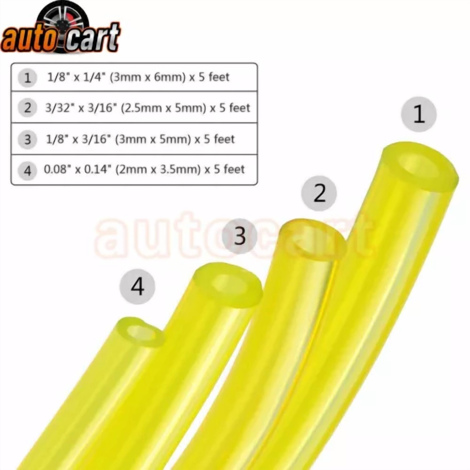 CRESTIN- 4X 5 Feets Gas Fuel Line Hose Tube 4 Sizes For Poulan Pp333 Pp335 Pp336 Pp338Pt