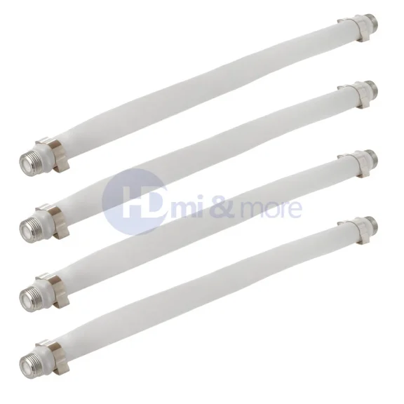CRESTIN- 4X Flat F Type Rg6 Rg59 Cable Coaxial Coax Rg 6 Rg 59 Fta Rv Lnb Satellite 8 In