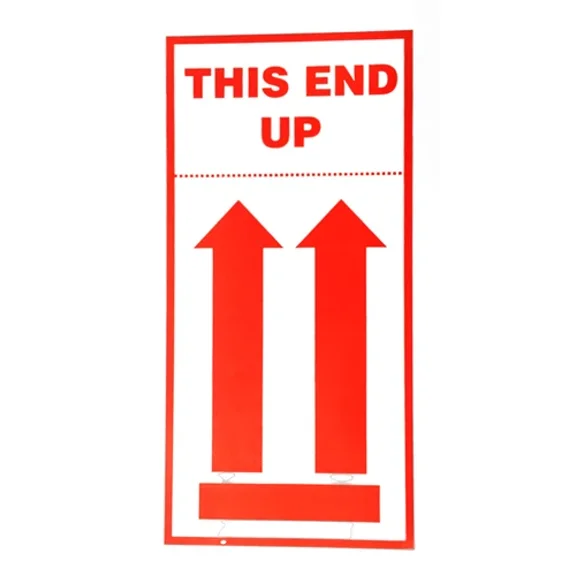 CRESTIN- 4X8 This End Up Arrow Stickers Pallet Side Up Safe Handling Adhesive 200 Labels