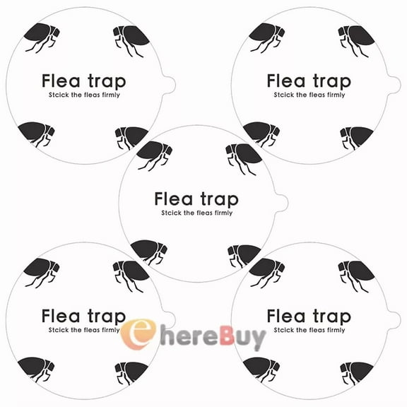 CRESTIN- 5 Flea Trap Discs Sticky Replacement Pads Refill Home Pest Control Killer Insect