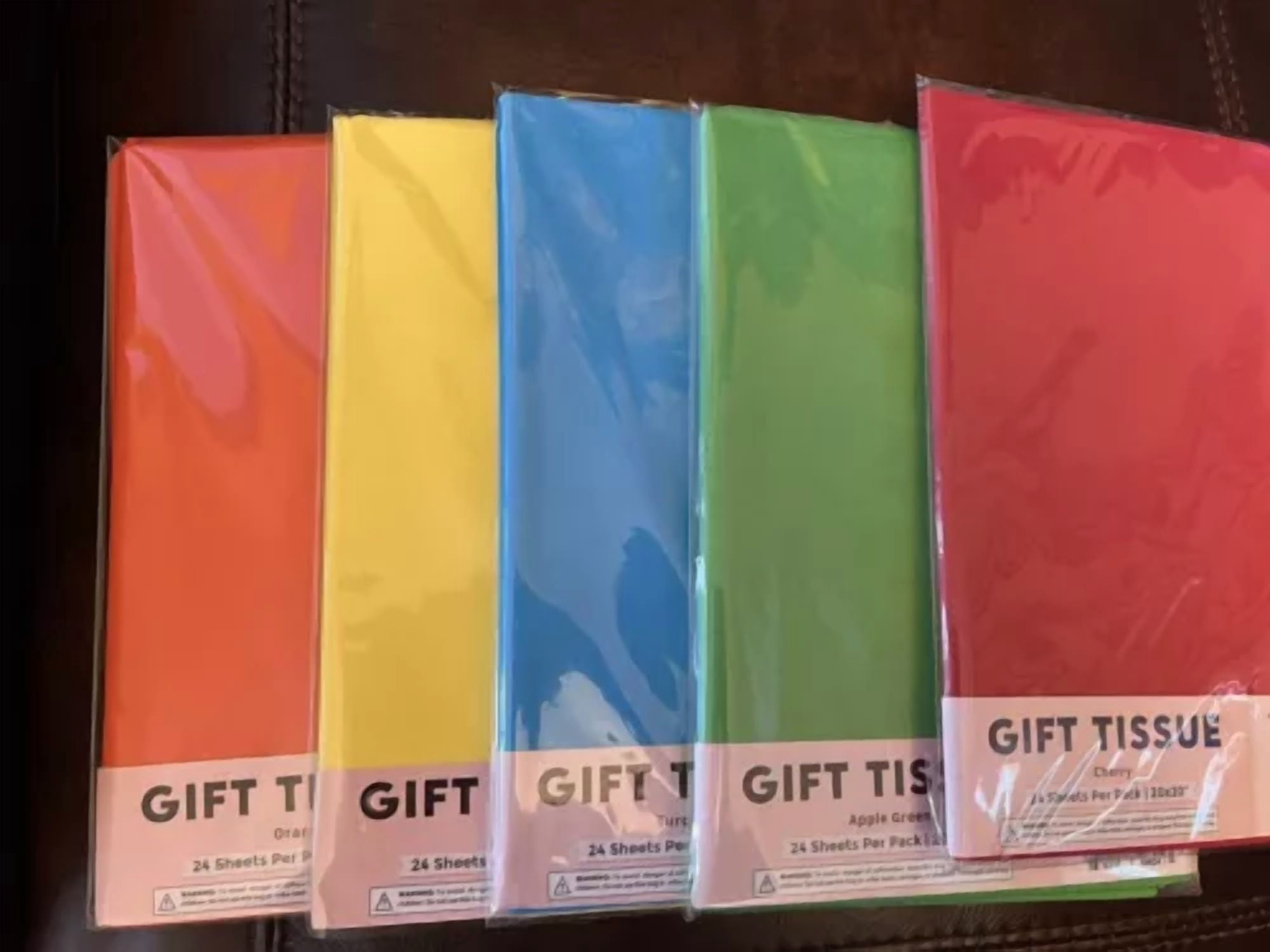 CRESTIN- 5 Packs Bundle! Tissue Paper For Gifts, Birthdays, Holidays, 20”*20” 120 Sheets