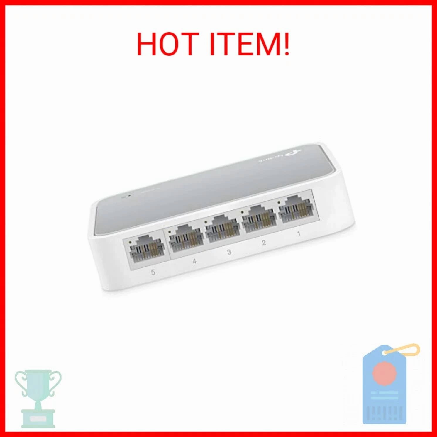 CRESTIN- 5-Port Ethernet Switch – Fast Wired Network Hub