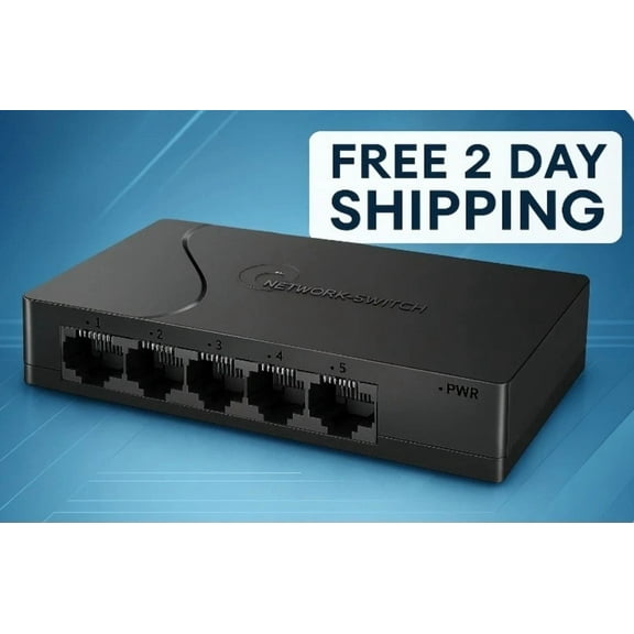 CRESTIN- 5 Port Gigabit Ethernet Switch Smart Managed Hub Splitter Vlan Qos Plug & Play