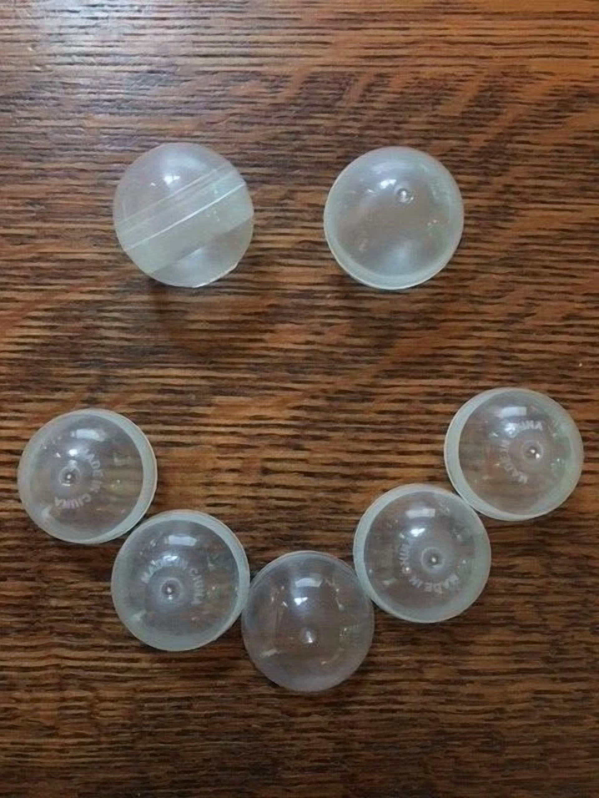 CRESTIN- 50 Clear Round 1 Vending Machine Capsules Empty Cases Gumball Toy Containers