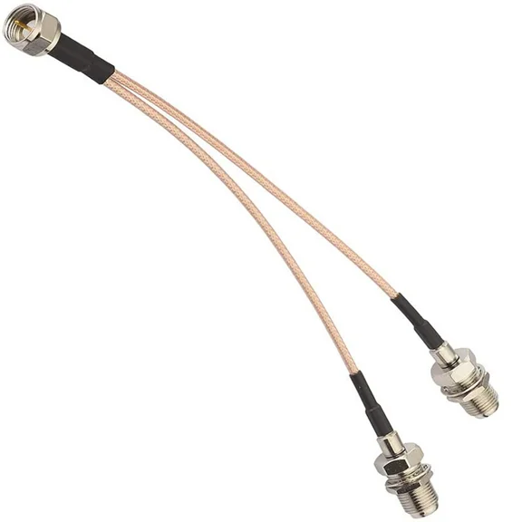 CRESTIN- 50 Ohm F Type Coax Cable Splitter To F Dual Female 3 Way Rg316 Coaxial Cable