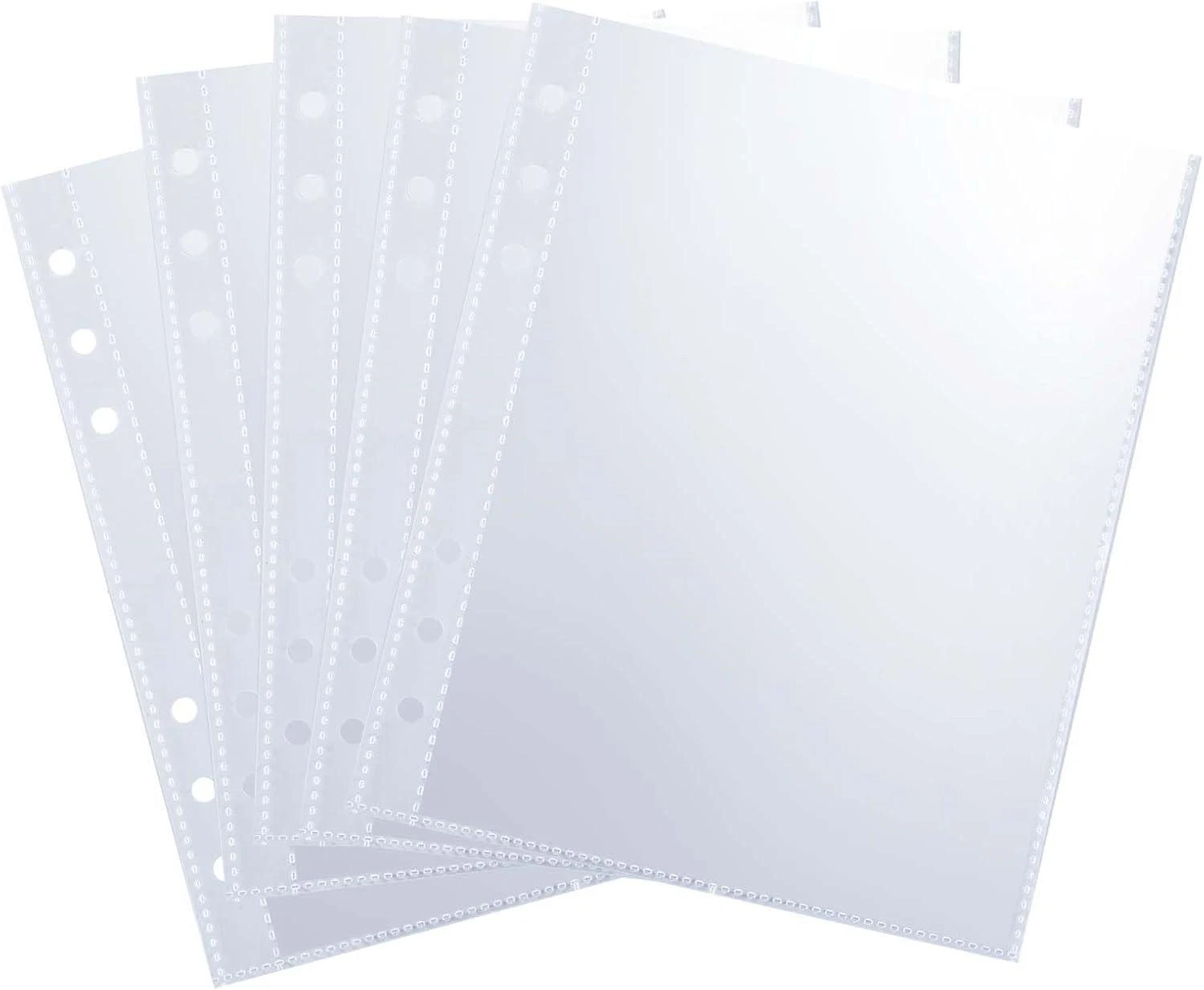 CRESTIN- 50 Pack 100 Pocket 5X7Â?Clear Page Protectors For A5 Binder 6 Ring Double-Sided