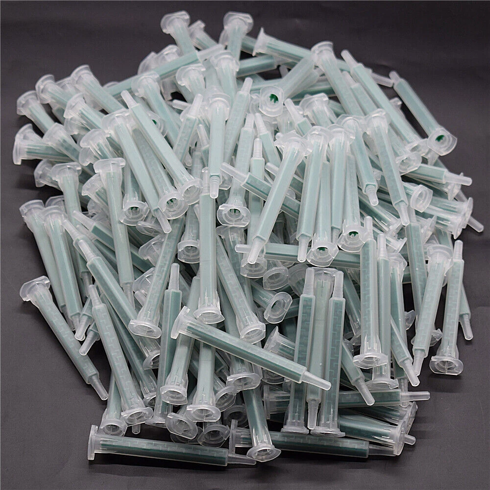 CRESTIN- 50Pcs Epoxy Resin Static Mixer Ab Glue Mixing Nozzles Glue Adhesive Mixing Tube