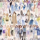 CRESTIN- 50Pcs Kawaii Fashion Girl Pet Sticky Sticker Aesthetic Korean Stationery Diy Dec